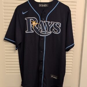Nike Navy and Light Blue Rays Jersey